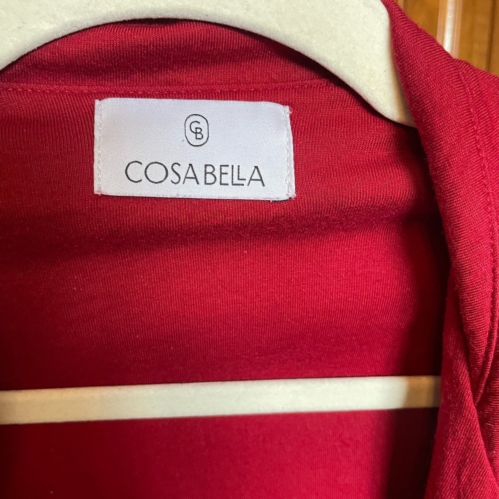 Cosabella Deep Red Buttoned Top - Picture 2 of 8